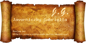 Javorniczky Gabriella névjegykártya