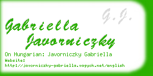 gabriella javorniczky business card